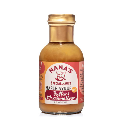 Nana’s Special Sauce - Pure Maple Syrup with Real Butter & Marshmallow - Delicious Breakfast Syrup for Pancakes, Waffles, French Toast, and Ice Cream (8 fl oz)