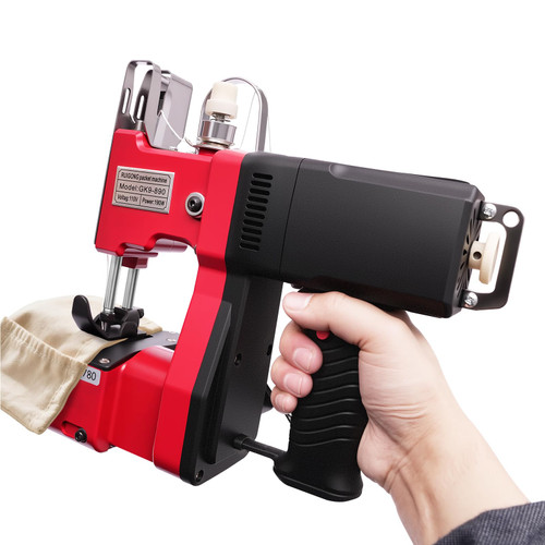 Portable Electric Sewing Machine, Leather Canvas Sewing Machine Industrial Bag Stitching Closer 110V Stitching Tool for Chemical Industry Clothing Chemical Home Textile