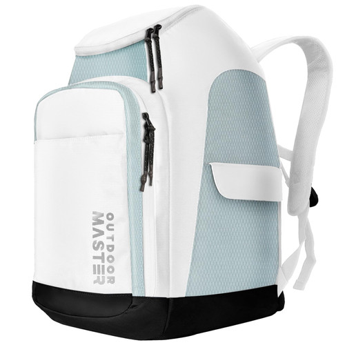 OutdoorMaster 50L Ski Boot Bag, Ski and Snowboard Boots Travel Backpack with separate compartments for Helmet, Ski Shoes, Goggles, Gloves, and Accessories, Splash proof Exterior & Bottom