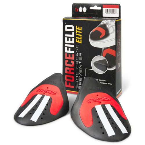 Forcefield Crease Preventer Elite for Sneakers, Prevents Toe Box Creasing and Deformation, Breathable with Perforations, Dual Adhesion Strips for Secure Fit, EVA Foam Construction, Small, 1 Pair