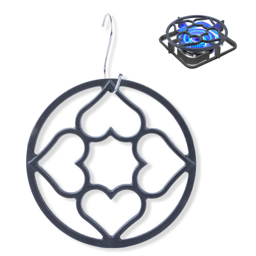 Cast Iron Gas Ring Reducer, NISPOTDOR Non Slip Wok Support Ring Stand Rack for Gas Stove Espresso Maker, Coffee Moka Pot, Cast Iron Trivet for Hot Pans 7.48inch