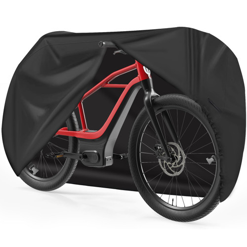 Zettum Bike Cover for 1 Bike - 600D Bike Covers Outdoor Storage Waterproof & Heavy Duty, Bicycle Cover for Single eBike, Mountain Bike, Road Bike, Hybrid Bike, Beach Cruiser Bike, Scooter and More