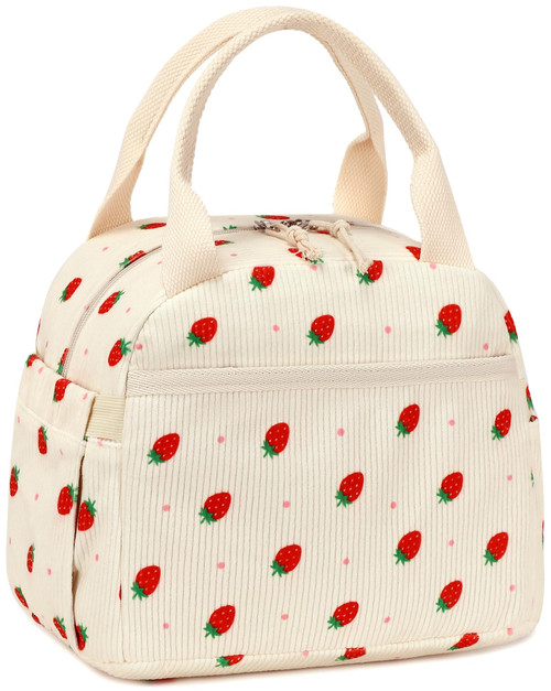 BTOOP Lunch Box for Women Men Cute Corduroy Lunch Bags Large Capacity Insulated Lunch Tote Bag For Work Travel Or Picnic