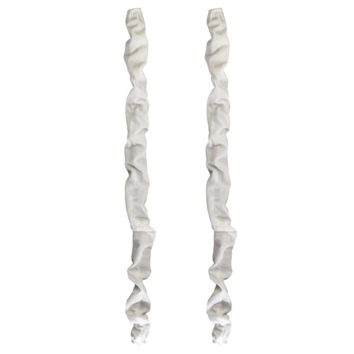 Chandelier Fabric Cord Cover 2 Pack Cream White Chandelier Chain Cover 70.8 inches Brushed Polyester Fabric Chain Sleeve Cord Hider Cable Management (None Touch Fastener)