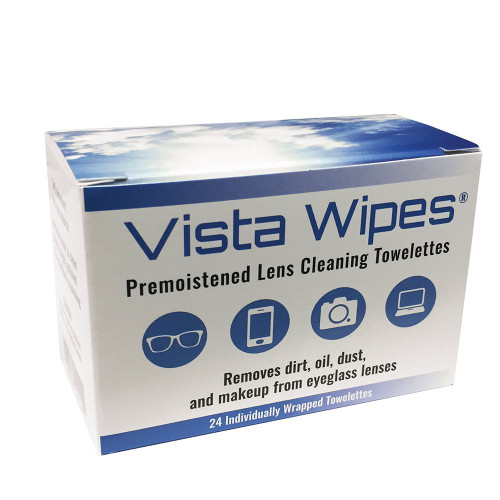Vista WipesTM - 24 Pre-Moistened Lens Cleaning Wipes - Cleans Camera Lenses, Computer Screens and Mirrors Vista WipesTM - 24 Pre-Moistened Lens Cleaning Wipes - Cleans Camera Lenses, Computer Screens and Mirrors