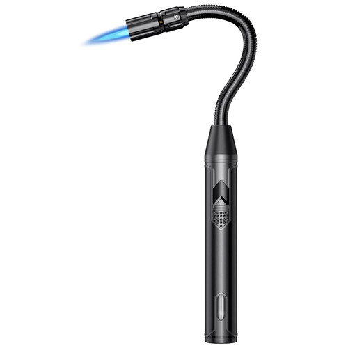TOPKAY Torch Lighter Refillable Butane Lighter Long Flexible Neck Multipurpose Lighter for Candles Grill BBQ Fireplaces Kitchen Camping (No Prefilled)