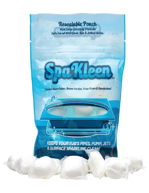 SpaKleen Jetted Tub Cleaner for Jacuzzis, Bathtubs, Whirlpools, Septic Safe, 10 Cleanings Per Pouch, Fast Action Formula, Made In The USA SpaKleen Jetted Tub Cleaner for Jacuzzis, Bathtubs, Whirlpools, Septic Safe, 10 Cleanings Per Pouch, Fast Action Formula, Made In The USA