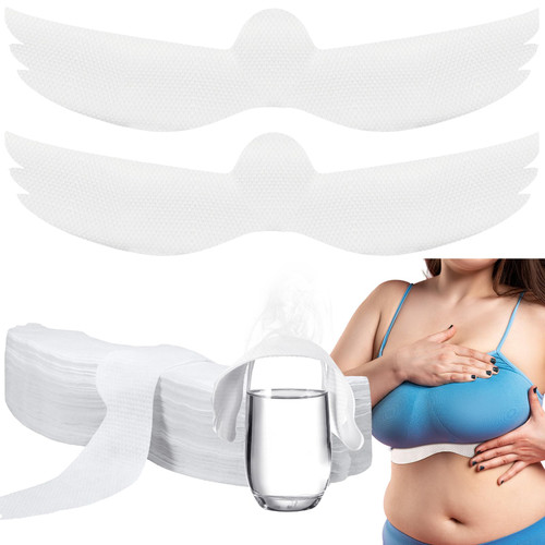 Cuffbow 100 Pcs Disposable bra liners to absorb sweat under breasts Soft and Comfort under breast sweat absorber pads for Women Perspiration Rash
