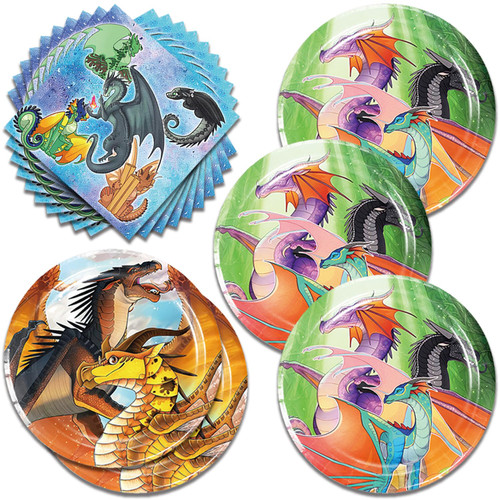 Wings of Fire Party Supplies - 40PCS Tableware Set for 20 Guests, Birthday Decorations for Theme Party
