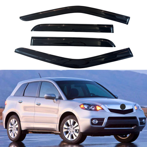IG Window Visor for Acura RDX 2007-2012, Rain Guard Tape-On Extra Durable Sun Wind Side Vent Window Deflector Mugen Style, 2007 2008 2009 2010 2011 2012