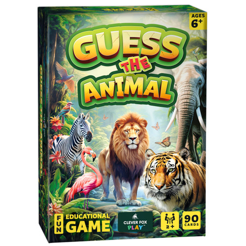 Guess The Animal – Educational Guess In 5 Clues Game for Kids & Family – Fun Children’s Guessing Game for Learning Animals, Perfect for Home, School or Travel – Girls, Boys Ages 6, 7, 8, 9, 10