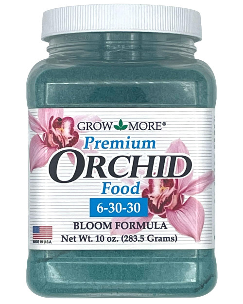 Grow More Premium Bloom Formula 6-30-30 Orchid Food Fertilizer - 10oz of Water Soluble Fertilizer for Orchids of Vibrant Growth During Dormant Season - Orchid Food for Blooming Vibrant Flowers