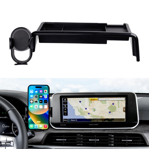 Autorder Car Phone Holder for 2020-2022 KIA Telluride Accessories 10.25-Inch Cell Phone Mount with Dash Organizer Hands-Free 360 Degree Rotation