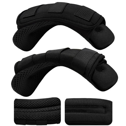 ZINZ 2-Pack Universal Wide Shoulder Pad with Ultra Thick Cushion for Bag Luggage Backpack Bag Crossbody, Plus Long & Anti-Slip & Breathable,Black