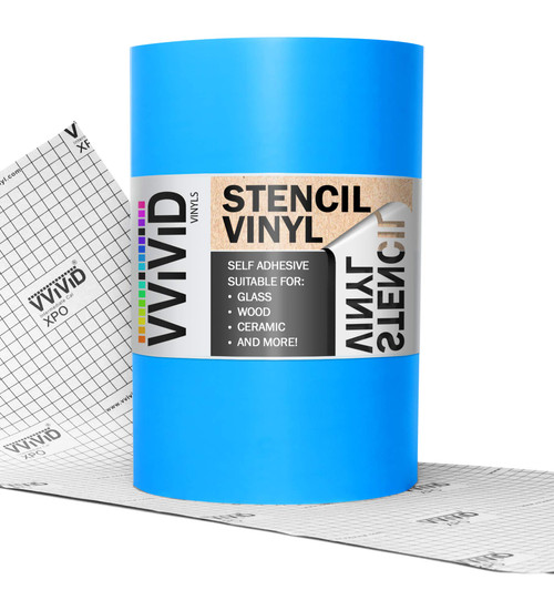 VViViD Blue Stencil Vinyl Masking Film with Anti-Bleed Technology (12" x 25ft)