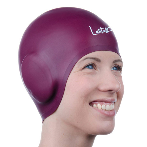 3D Silicone Swim Cap with Ear Protection - Seamless Comfortable Fit for Adults & Youth - Helps Keep Hair Dry - Waterproof Swimming Cap for Men & Women for Pool or Training