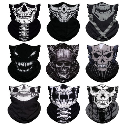 Venswell Neck Gaiter Face Mask Men Women,Seamless Bandana Rave Face Cover Scarf Mask,Balaclava,Headband, Head Wrap,Headwear