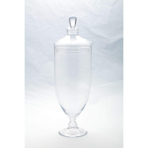 CC Home Furnishings 21.5" Clear Apothecary Glass Jar with Finial Lid