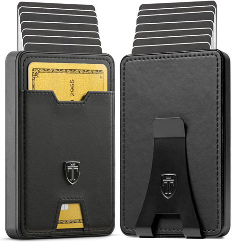 TRAVANDO Swype Slim Wallet for Men Metal RFID Blocking Mens Wallet Card Case (Without AirTag* Pocket)-1769022637