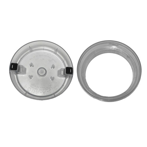 Pouralid Swimming Pool Skimmer Cover 10" Round Custom Masonry Pool Skimmer Cover | Made in USA (Clear)