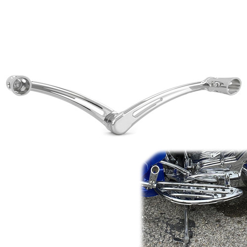 TOPRAMETAL CNC Chrome Front and Rear Heel Toe Gear Shift Lever Shift Peg for Harley Touring Electra Glide Road King Road Glide Street Glide softail Trike