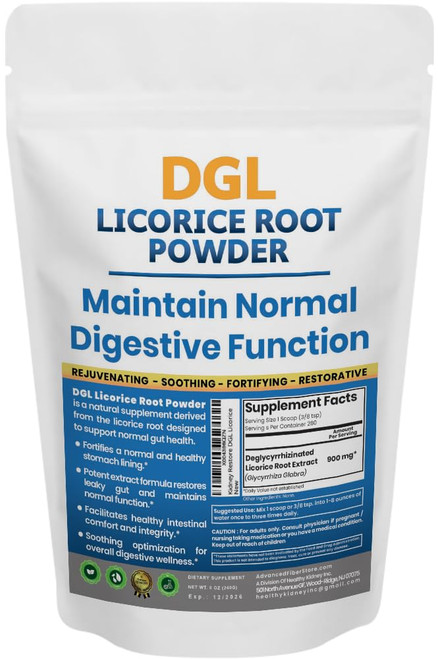 DGL Licorice Supplement: Supports Digestive Health, Gut Lining Support, DGL Powder for Wellness, Licorice Root Extract Powder, 280 serv.