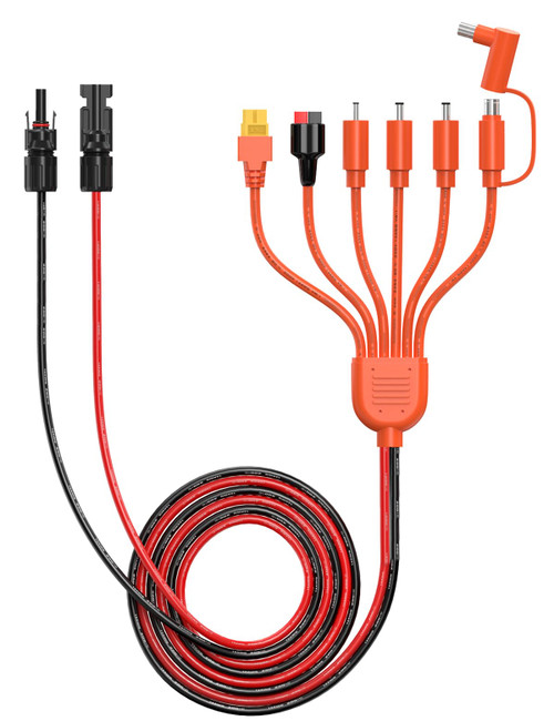Tonton 7-in-1 Solar Panel Connector Kit, Universal M-C-4 Cable to DC 8mm XT60 Anderson Adapter for RC Battery RV GZ Yeti Jackery Ecoflow River Renogy Power Station, Generator