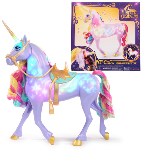 Unicorn Academy, Interactive Rainbow Light-up Wildstar with Lights, Sounds & Music, Dolls & Unicorn Toys, Gifts & Stocking Stuffers for Girls Ages 4 and up