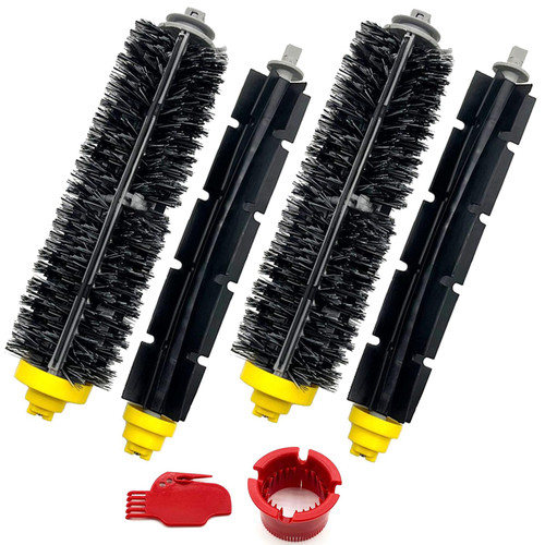 Roomba 676 Replacement Parts for iRobot Roomba 600 Series 676 694 675 692 695 677 671 655 645 690 680 660 650 620 614 & 500 Series 595 585 564 Robot Vacuum Cleaner, 2 Bristle & 2 Beater Brush