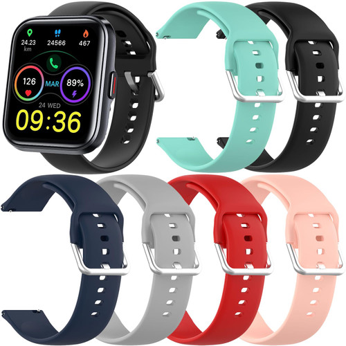 Chofit Veryfit ID208 Watch Band, Flexible Silicone Wristband Intended for Veryfit Smart Watch Band ID208 BT Smartwatch Accessories Adjustable Bracelet Replacement Strap Loop (SmallSize-6PACKS)