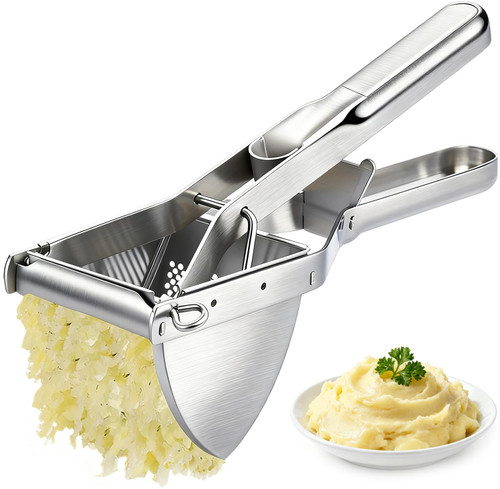 Potato Ricer, AITRAI Large 22oz Potato Masher Ricer Heavy Duty Stainless Steel Mashed Potato Masher for Smooth and Fluffy Mashed Potatoes