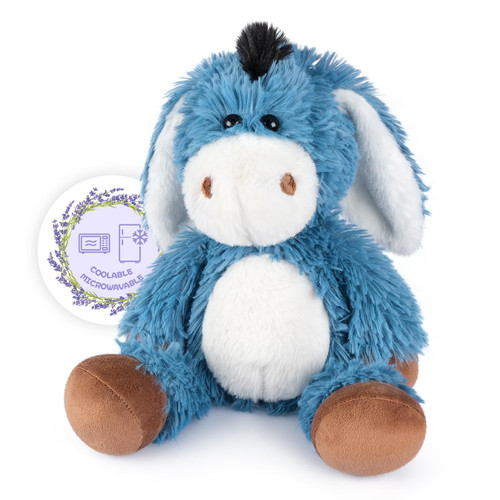 SuzziPals Heatable and Coolable Donkey Stuffed Animals, Microwavable Stuffed Animal Heating Pads for Soothing, Lavender Scent Donkey Plush for Discomfort, Plushies Gift for Kids & Aldults