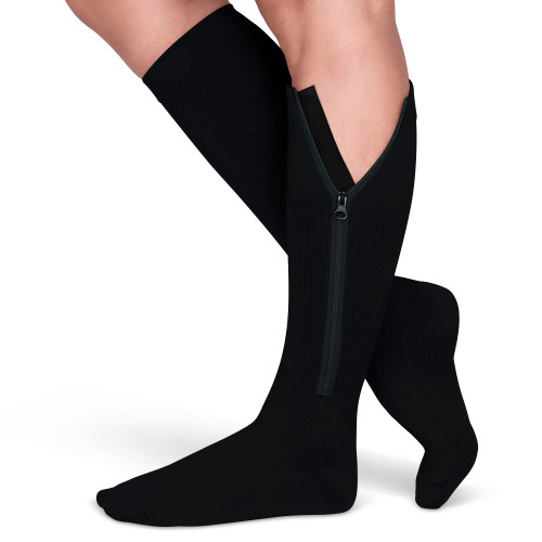 TheraMagic™ Zipper Compression Socks for Men & Women, 20-30mmHg Closed Toe Graduated Zippered Compression Stocking-1769112242