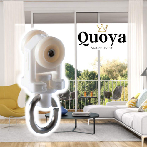 Quoya Smart Curtain Tracks Runners- QL500 Model- 24 Extra Curtain Hooks (for Model QL500 ONLY) (NOT Compatible with AT5810 and QL600)