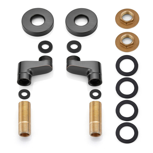 gotonovo Clawfoot Tub Adapter 3-3/8 Inch Adjustable Swing Arms for Kitchen Faucet Bathtub Bathroom Shower Faucet Set Commercial Utility 1 Pair 2.2 inch Oil Rubbed Bronze