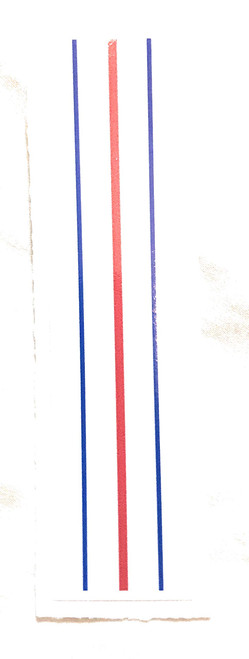 Sticker for golf putter, 3 lines alignment (triple track) (Red and Blue, 2 pack)