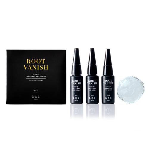 Kiwabi Root Vanish Anti Gray Hair Serum – Lightweight Daily Scalp Serum to Support Repigmentation – Hair Serums for Women & Men with Biomimetic Peptide, Ginseng, B12 – No Sulfates, No Parabens (30ml)