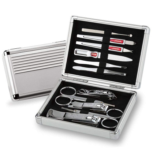 ROYAL Metal Nail Clipper Set Series (11 PCS White Aluminum CASE)