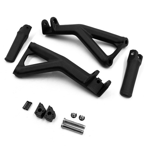 HTTMT- Black Rear Passenger FootPeg Bracket Pedal Compatible with 2018-2020 Ducati Panigale V4/S [P/N: MT390-049-BK]