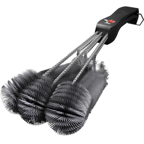 Kona 360 Clean Grill Brush – Powerful Grill Cleaner & BBQ Grill Brush for Outdoor Grill – Safe, Bristle BBQ Brush Grill Scraper, Accessory for Easy 30 Second Grill Cleaning - 18 Inch Long Handle