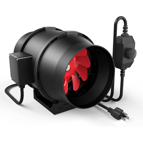 iPower 6 Inch Inline Duct Fan 395 CFM Ventilation Exhaust with Variable Speed Controller, HVAC Blower for Grow Tents, Hydroponics, Garden iPower 6 Inch Inline Duct Fan 395 CFM Ventilation Exhaust with Variable Speed Controller, HVAC Blower for Grow Tents, Hydroponics, Garden