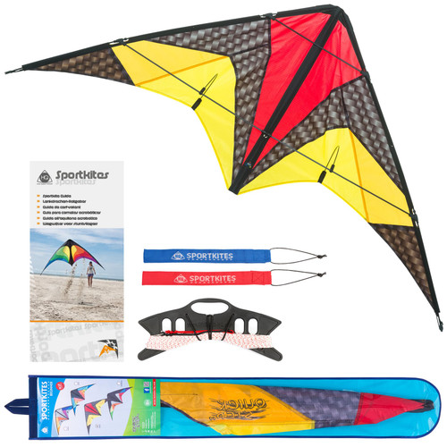 HQ Kites and Designs Quickstep II Beginner Sporting Kite, Graphite, Outdoor Activities for Ages 10 Years and up