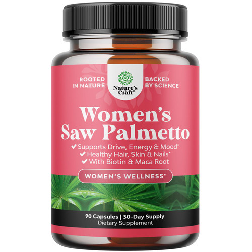 Extra Strength Saw Palmetto for Women 500mg - DHT Blocker for Women 30-Day Supply - Hair Vitamins for Hair Loss Supplement - Pure Saw Palmetto Extract Capsules with Maca Root & Biotin - 90 Capsules Extra Strength Saw Palmetto for Women 500mg - DHT Blocker for Women 30-Day Supply - Hair Vitamins for Hair Loss Supplement - Pure Saw Palmetto Extract Capsules with Maca Root & Biotin - 90 Capsules