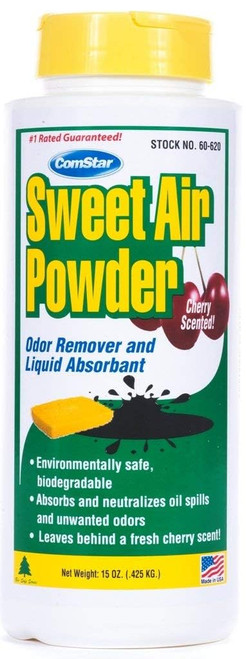 Comstar Sweet Air Powder, Odor Neutralizer Powder with A Strong But Pleasant Cherry Scent, Work Fast To Eliminate Unwanted Odors For Long Periods, Made in USA, 15 Oz. (60-620) White