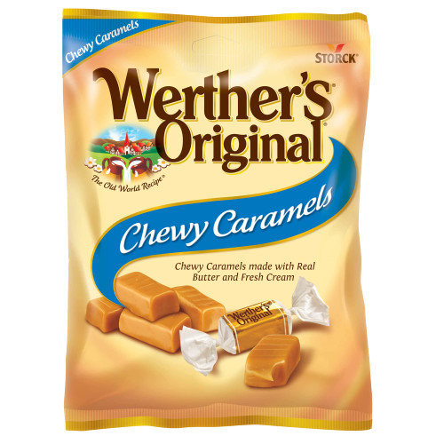 Werther's Original Chewy Caramel Candy, 2.4 Oz Bags (Pack of 12)