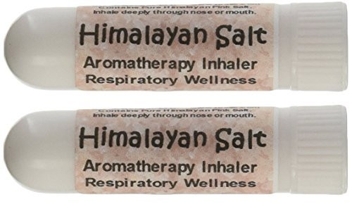 Urban ReLeaf Two Himalayan Salt Inhalers! Set of 2 Respiratory Wellness. Sinus & Lung Relief. Breathe Salt AIR Anywhere! Healing Ions. NO Scent! Handy Portable Neti Pot! 100% Natural