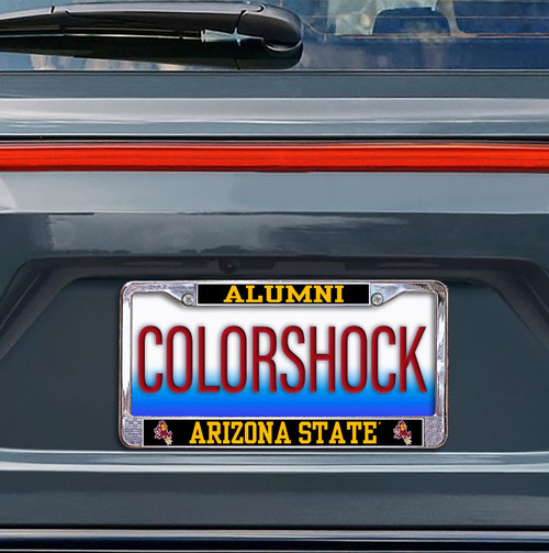 Arizona State University Sun Devil Logo Alumni Metal License Plate Frame