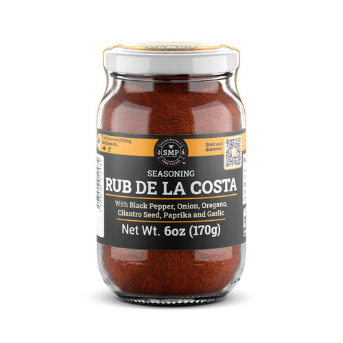 SMP Rub de la Costa: 100% Natural, No Preservatives, Perfect Tangy & Salty Seasoning for Seafood, White Meats, Veggies & Vinaigrettes – For Grill Masters & Home Cooks – 6 oz