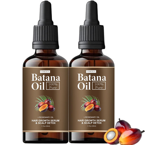 VIMOZA Batana Oil for Hair,Hair Oil with Rosemary for Hair Growth - 100% Organic Batana Oil (2pcs) VIMOZA Batana Oil for Hair,Hair Oil with Rosemary for Hair Growth - 100% Organic Batana Oil (2pcs)