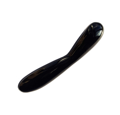 Aise Chakra Crystal Gemstone Wand 8 inch (21 cm) Long, with Curved Shaft, Excellent for Healing, Massage, Meditation, Reiki or Manifestation